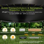Devoko Gartentrampolin mit Sicherheitsnetz & GS-Zertifikat – Kindertrampolin für sicheren Sprungspass – Bild 5