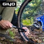 GIYO Super Micro Fahrradreifenpumpe Teleskop – 80 PSI MTB Pumpe mit Presta & Schrader – Bild 5