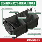 ATHLON TOOLS Premium Kofferraumtasche 60L – XXL Organizer mit Deckel & Antirutsch – Bild 4
