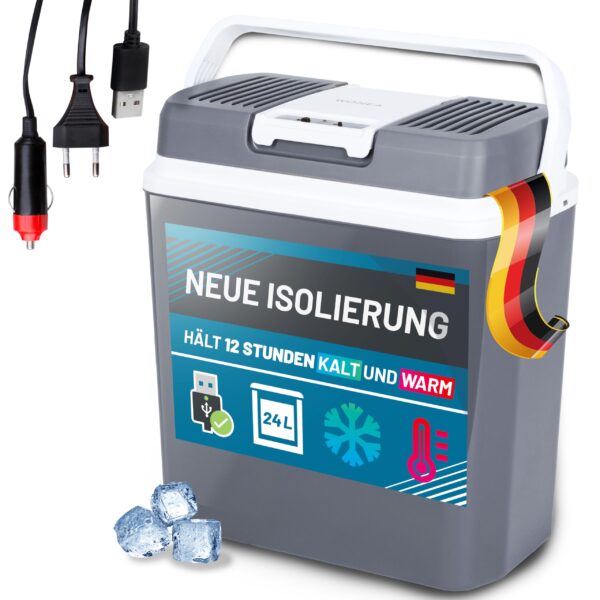 WONEA 24L Thermoelektrische Kühlbox – Heizfunktion & Kühlung für Auto, Camping & Zuhause
