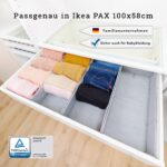 SIMPLE JOY PAX100 FileFolding Box 4er Set – Premium Schubladeneinsätze für IKEA PAX – Bild 3