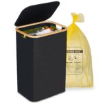 efluky Gelber Sack Ständer 100L – Mülleimer mit Deckel & Rückentür für Küche