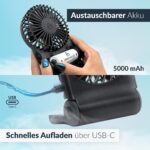 ARCTIC Summair 2Go – Wiederaufladbarer Handventilator mit USB-C, bis 77h Laufzeit – Bild 6