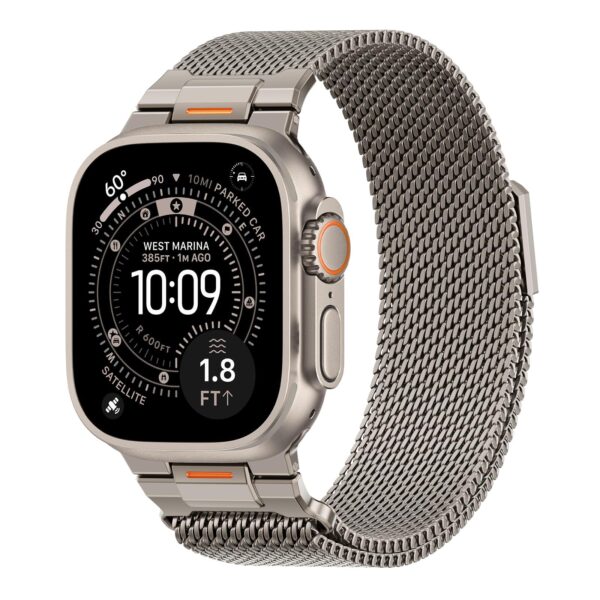 SOLOLUP Milanese Loop Magnetarmband für Apple Watch Ultra 3/2 – Edelstahl Mesh 24mm