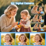 IXNAIQY Digitalkamera 44MP 1080P mit 16X Zoom – Kompaktkamera für Kinder & Anfänger – Bild 3