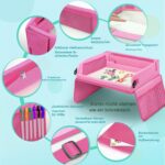 Lenbest Kinder Reisetisch 40x30 cm mit Zeichentablett – Lernspielzeug für Auto & Reise – Bild 5