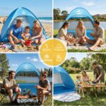 MAXDONE Pop-Up Strandmuschel mit integriertem Pool – UV-Schutz 50+ für 2-3 Personen – Bild 8