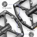 GEWAGE Fahrradpedale 9/16" mit Reflektoren & CNC-Aluminium – Sicherer Grip für MTB & Rennrad – Bild 3