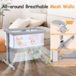 Growaystory Beistellbett Baby – 7-fach höhenverstellbar mit Co-Sleeper Funktion & Stauraum – Bild 6