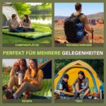 Yuzonc Isomatte 195x68 cm mit Fussspump & Kissen – Aufblasbare Campingmatratze für Wandern – Bild 8