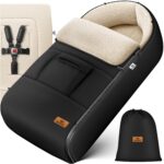 Kidiz Winterfussssack 95 cm mit Lammfleece – Wasserdicht & Winddicht für Kinderwagen