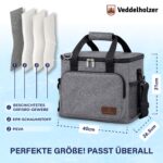 Veddelholzer XXL 33L Kühltasche mit Tragegurt – Isolierte Thermotasche für Picknick & Camping – Bild 2