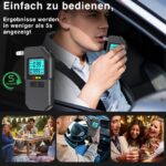 Dusefogo Alkoholtester mit LCD-Display – Professionelles Promillemessgerät mit 20 Mundstücken – Bild 2