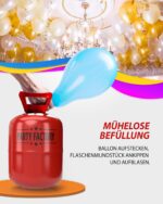Party Factory Helium Gasflasche 400L – Ballongas für bis zu 50 Luftballons – Bild 6
