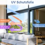 rabbitgoo Spiegelfolie Silber 60x200cm – UV & Hitzeschutz mit Sichtschutz für Fenster – Bild 6