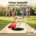 Briliantwerk® Cornhole Spiel – 11-teiliges Echtholz Wurfspiel mit Tragetasche für Garten & Outdoor – Bild 2
