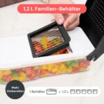Fullstar 6-in-1 Gemüseschneider mit Behälter – Mandoline & Käsereibe Weiß – Bild 6