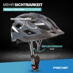 Fischer Urban Plus Fahrradhelm S/M mit LED-Rücklicht – Sicherer Cityhelm für Damen & Herren – Bild 4