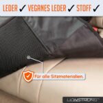 LIONSTRONG Kindersitzunterlage ISOFIX-geeignet – Autositzschoner Schwarz 2er-Set – Bild 7