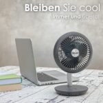 Zilan Kabellos Tischventilator mit 4000 mAh Akku – 15h Laufzeit & 90° neigbar – Bild 8