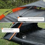 mayhike Pop-Up Wurfzelt 2 Personen – Automatik Campingzelt wasserdicht 3000mm mit 2 Türen – Bild 3