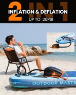 OutdoorMaster Shark 3 Elektrische SUP Pumpe – 20PSI Akku-Luftpumpe mit 8 Düsen – Bild 3