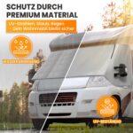 NATURIZ® Frontscheibenabdeckung für Fiat Ducato – Thermomatte mit Sonnenschutz für Wohnmobile – Bild 2