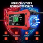YDBAO 15A Autobatterie Ladegerät 12V mit LCD Display – Intelligentes Schnellladen für alle Batterietypen – Bild 7