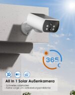 CZEview 3K 5MP Solar-Überwachungskamera Aussen – 300° Schwenkfunktion & Farb-Nachtsicht – Bild 5