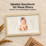 KeaBabies Hand- und Fussabdruck Set mit Holzrahmen – Personalisiertes Andenken für Neugeborene – Bild 5