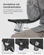 SONGMICS 2er Set Campingstuhl bis 150 kg – Tragbarer Klappstuhl mit Getränkehalter – Bild 7