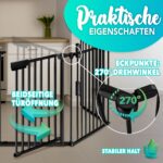 KIDUKU Kaminschutzgitter 310 cm mit Tür – Metallschutzgitter faltbar für sicheren Kinderschutz – Bild 7