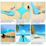 3×3m Strandzelt UV-Schutz riggoo – Sonnenschatten für 5–8 Personen – Bild 6