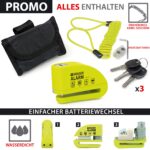 KRASER KR6Y Bremsscheibenschloss mit 110 dB Alarm – Motorradsicherung für Motorrad, Roller & E-Bike – Bild 7