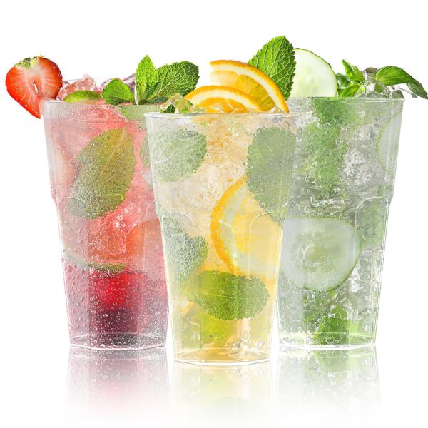 AOLUXLM 50er Becher Set 400 ml – Wiederverwendbare Trinkbecher für Partys & Events