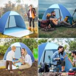 HAOYAO Pop-up Strandmuschel für 2–3 Personen – UV-Schutz UPF 50+ Wurfzelt – Bild 7