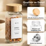 EDELHAUS Gewürzgläser Set 24er mit Bambusdeckel – Komplette Gewürzorganisation für die Küche – Bild 9
