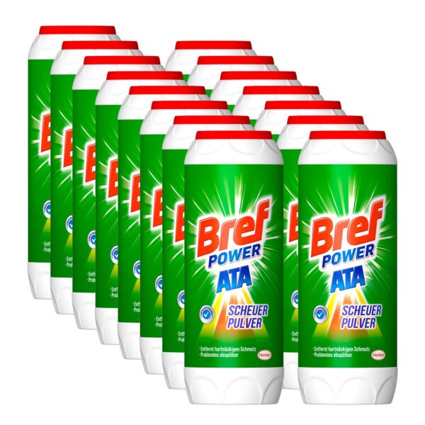 Bref Power ATA Scheuerpulver 15 x 500g – Kraftvolle Reinigung für Küche, Bad & WC