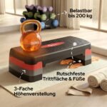 KM Fit Fitness Stepper – 3-fach höhenverstellbar, bis 200 kg belastbar – Bild 2