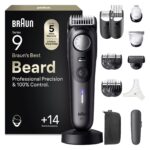 Braun Series 9 Barttrimmer BT9565 – Kabelloses Profi-Bartschneider-Set für Herren