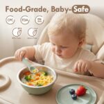 Moonkie Baby-Schalen Edelstahl 4er-Pack mit Silikondeckel & Saugbasis – BPA-frei ab 4 Monaten – Bild 5