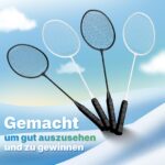 AboveGenius Badmintonschläger 4er Set – Komplettset mit 6 Federbällen für Anfänger – Bild 10