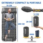 Hioutdoor Isomatte 10cm Aufblasbar – Ultraleichte Camping-Schlafmatte mit Fussss-Pumpe – Bild 2