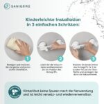 SANIGERS® Duschgriff 33 cm mit Saugnapf – Haltegriff bis 110 kg ohne Bohren – Bild 5