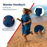 AUTDOOR Mikrofaser Badeponcho Damen & Herren – Schnelltrocknend aus 100% recycelten Flaschen – Bild 5