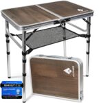 ALPINEZ Campingtisch 60x40 cm höhenverstellbar – Klappbarer Outdoor Tisch mit Tragegriff