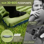 Yuzonc Isomatte 195x68 cm mit Fussspump & Kissen – Aufblasbare Campingmatratze für Wandern – Bild 6