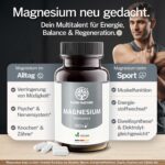 Magnesium Komplex 400 mg – 7in1 Formel mit Bisglycinat & Citrat – 180 Kapseln – Bild 4