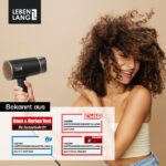 LEBENLANG 2100W Ionen-Föhn mit Kaltluft – Klappbarer Reiseföhn für glänzendes Haar – Bild 6