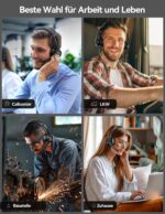 TECKNET V5.2 Bluetooth Headset mit Noise Cancelling – Wireless Kopfhörer für Büro & Callcenter – Bild 7